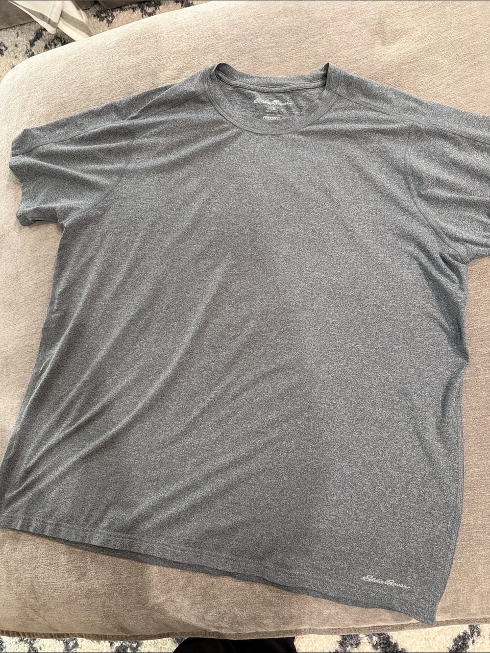 Eddie Bauer Grey Heather freedry Short Sleeve Crew Tee XL